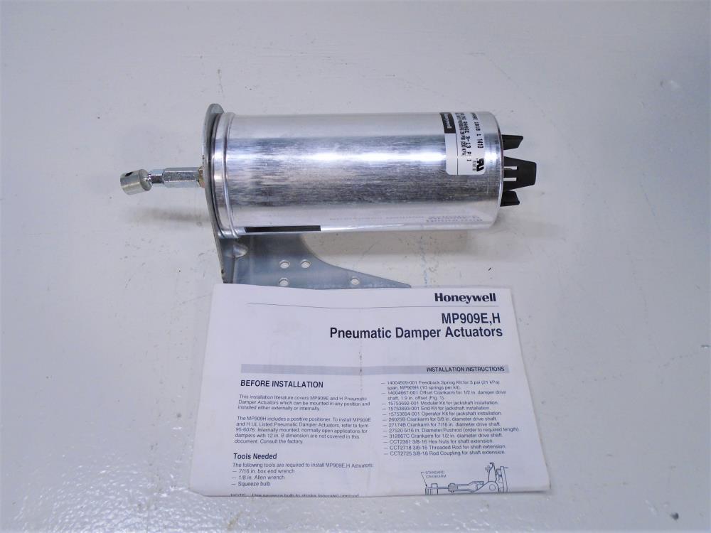 Honeywell Stainless Steel Pneumatic Damper Actuator MP909E-1018-1 
